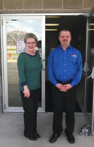 | Rad Air - STAGING Joanie and Eric pose outside of Rad Air Garfield Heights.