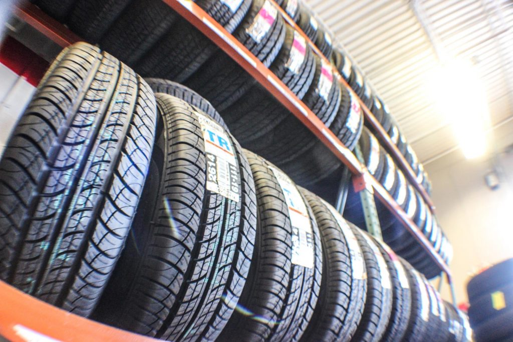 new tires on display