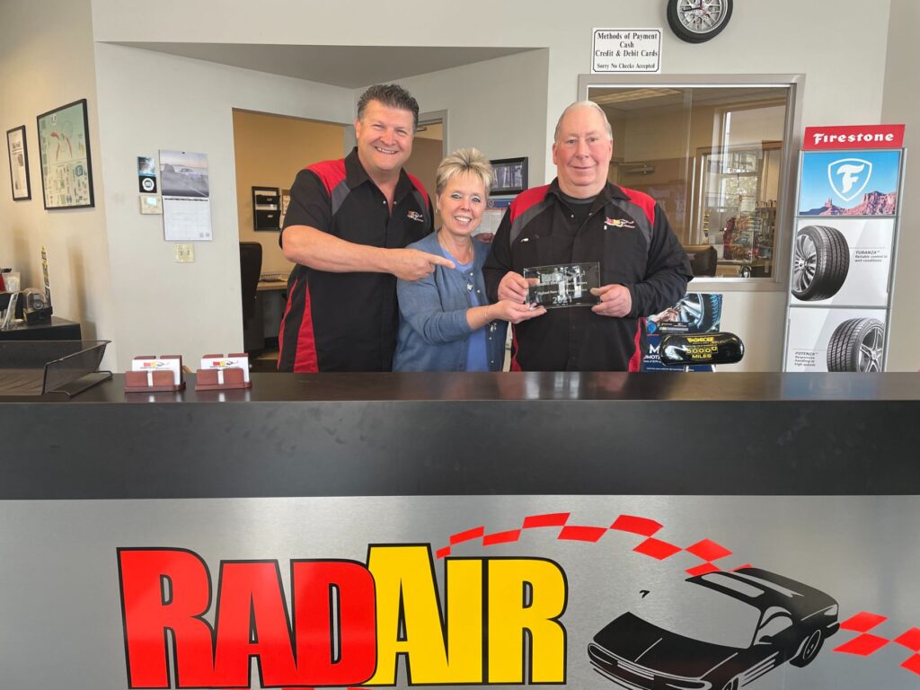 rad air team pointing at each other