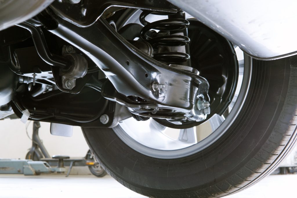 Elements and structure of the suspension of a modern car Service spare parts car repair